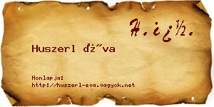 Huszerl Éva névjegykártya