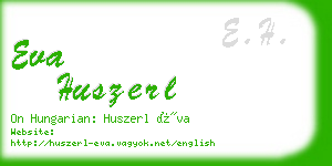 eva huszerl business card